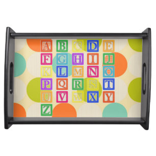 Block Letters Serving Tray