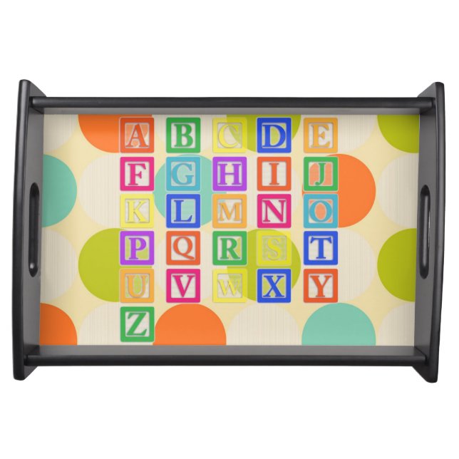 Block Letters Serving Tray (Front)