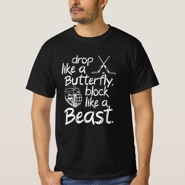 Block like a beast ice hockey T-Shirt (Front)