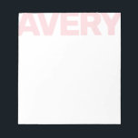 Block Name Any Color Name Personalized Notepad<br><div class="desc">Personalize this simple and stylish notepad with your custom name. Feel free to personalize and customize. Edit and color options are available.</div>