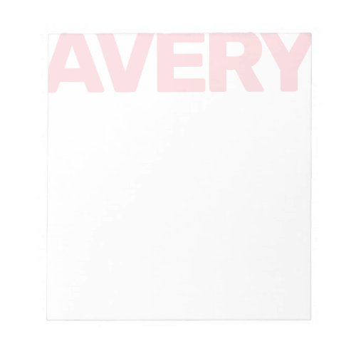 Block Name Any Color Name Personalized Notepad