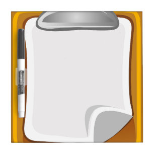 Block notes clip dry erase board