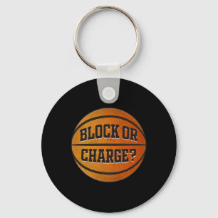 Block Or Charge Funny Sketll Meme Quote Keychain