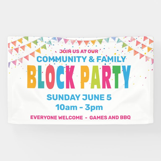 BLOCK PARTY Banner  (Horizontal)