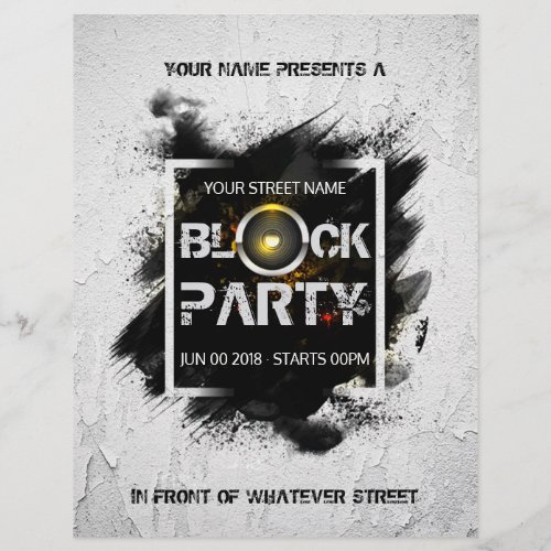 Block Party custom invitation