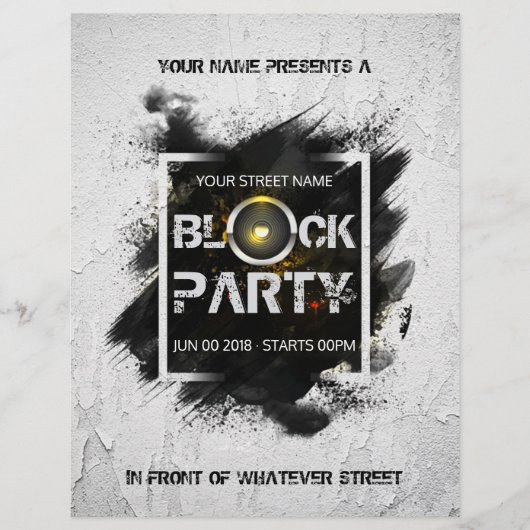 Block Party custom invitation (Front)