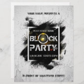 Block Party custom invitation (Front/Back)