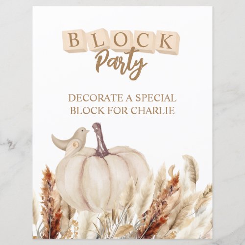 Block Party Fall Baby Shower Activity