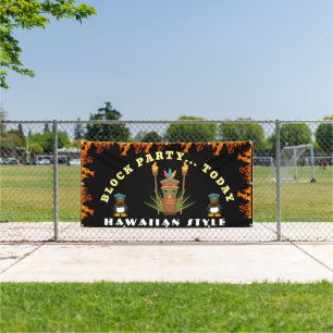 Block party hawaiian style banner