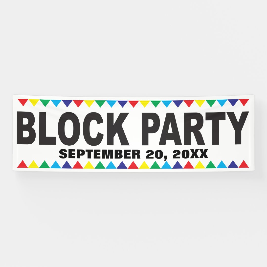 Block Party street banner | Zazzle