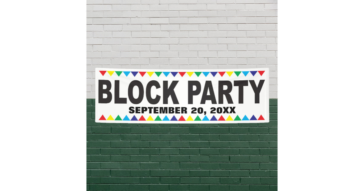 Block Party street banner | Zazzle