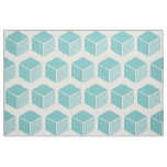 Block Pattern 02 - Light Blue Green on White Fabric