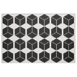 Block Pattern - Black on White Fabric