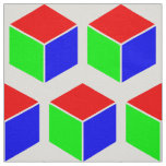 Block Pattern - Red, Green and Blue 02 Fabric