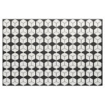 Block Pattern - White on Black Fabric