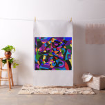 Block patterned mosaic deep mixed vibrant colors fabric