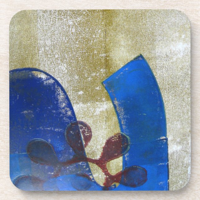 Block Print 7 Beverage Coaster (Front)