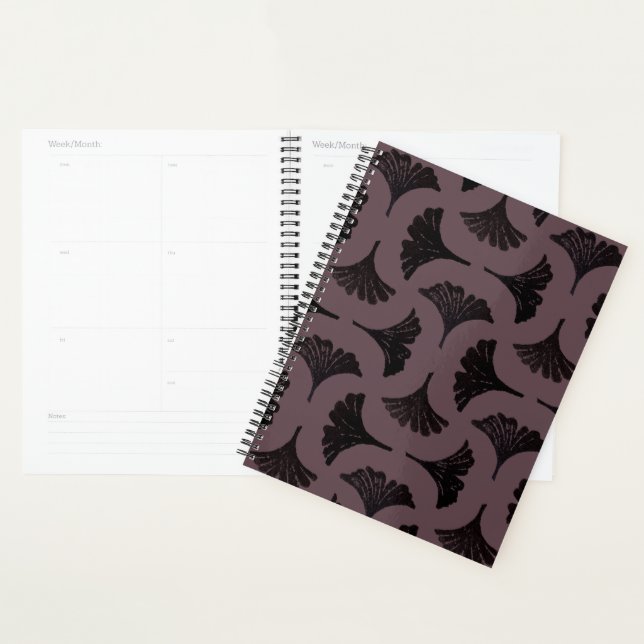 Block Print Gingko - dusty grape Planner (Display)