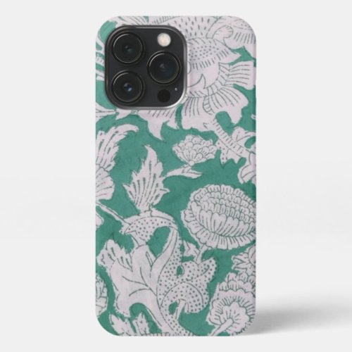 Block Print Phone Case Green Machine iPhone 13 Pro Case