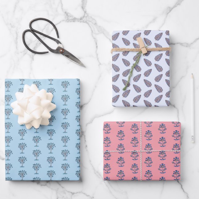 Block Print Wrapping Paper  (Front)