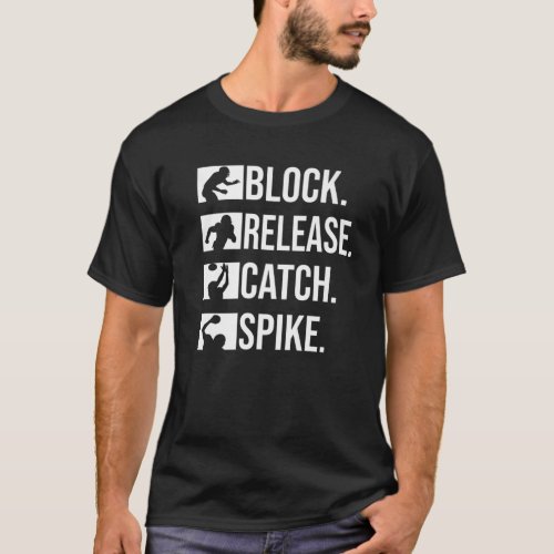 Block Release Catch Spike Football TE Tight Ends D T_Shirt