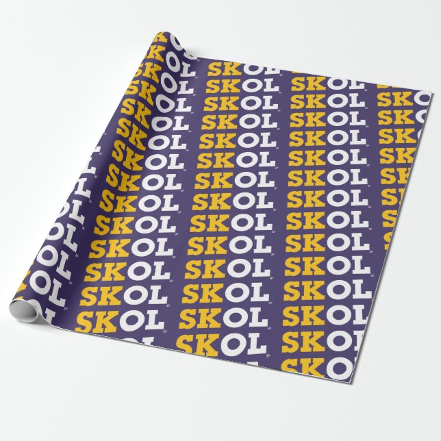 Block Script “SKOL" - Wrapping Paper (Unrolled)