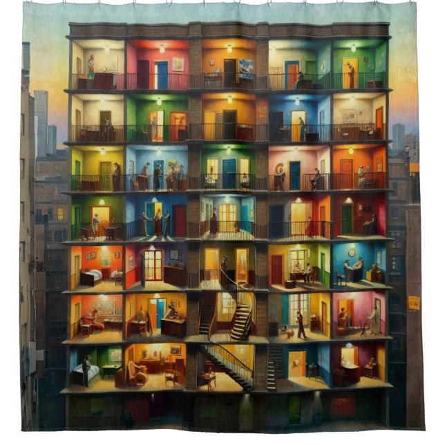 Block Shower Curtain (Front)