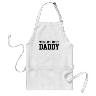 Block Sports Typography World's Best Daddy Adult Apron