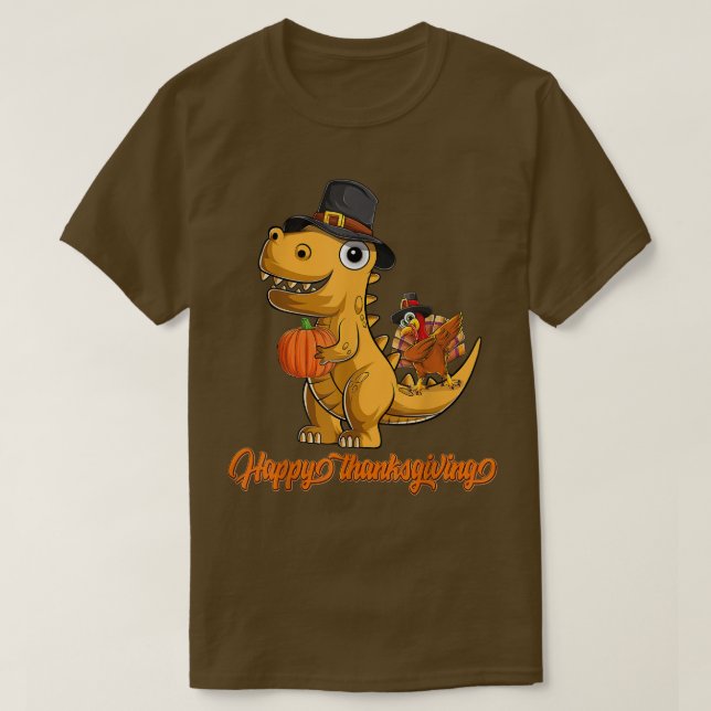 block thankful tshirt hallothanksmas stuffing bump (Design Front)