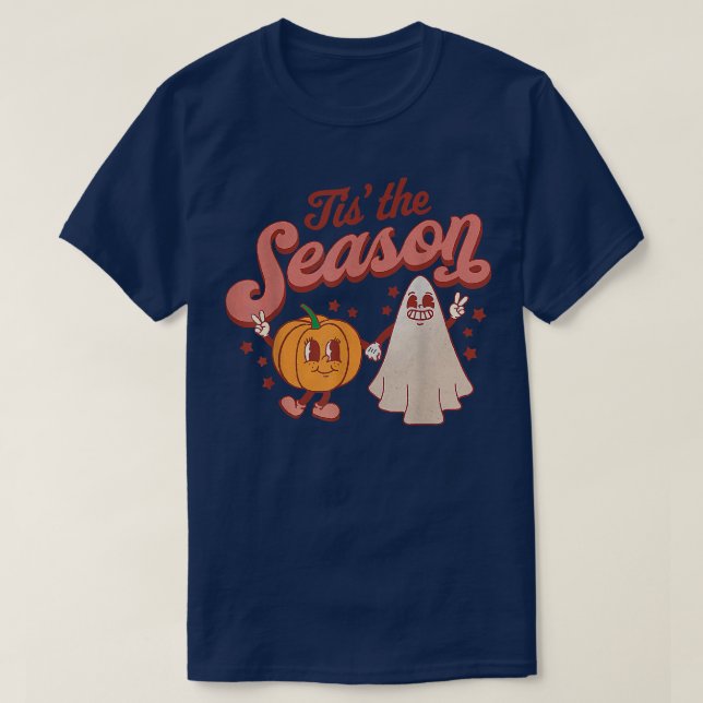 block thankful tshirt hallothanksmas stuffing bump (Design Front)