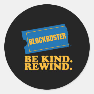 Blockbuster Be Kind Rewind Classic Round Sticker