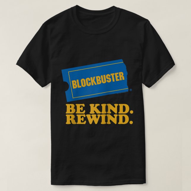 Blockbuster Be Kind Rewind Raglan Baseball Tee (Design Front)