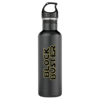 Blockbuster Matte Black Water Bottle by SCOREmovie at Zazzle