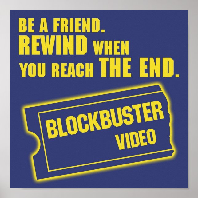 Blockbuster Video Merchandize Poster (Front)