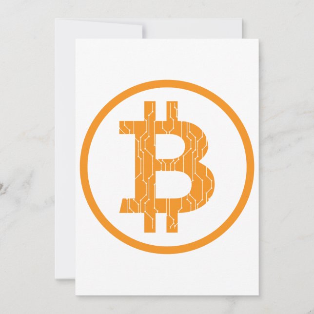 Blockchain Bitcoin Art Geek Gift Idea Invitation (Front)