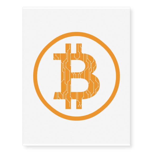 Blockchain Bitcoin Art Geek Gift Idea Temporary Tattoos (Front)
