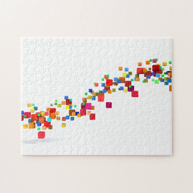 Blockchain Technology as a Creative Business Jigsaw Puzzle (Horizontal)