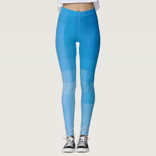 Blocked Blues All-Over-Print Leggings