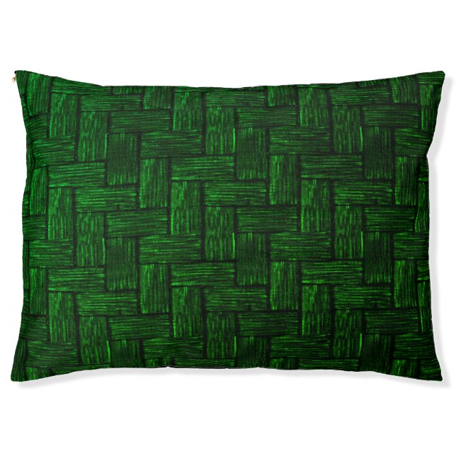 Blocked Emerald Pet Bed (Front)