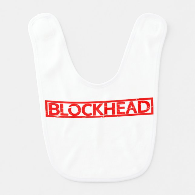 Blockhead Stamp Baby Bib (Front)