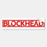 Blockhead Stamp Bumper Sticker