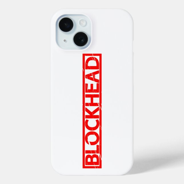Blockhead Stamp Case-Mate iPhone Case (Back)