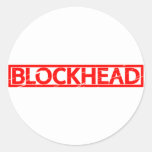 Blockhead Stamp Classic Round Sticker