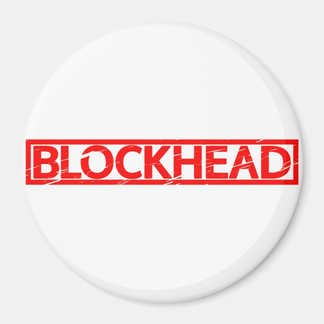 Blockhead Stamp Magnet (Front)