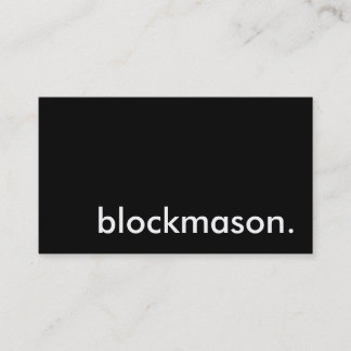 blockmason. business card