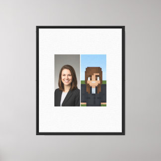 BlockPix Minecraft Character Canvas Print