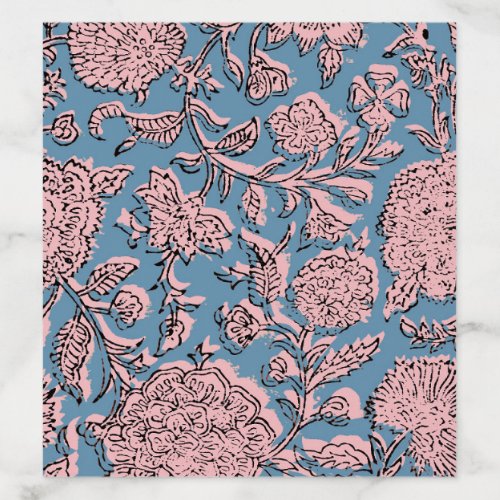 Blockprint inspired floral A7 Envelope Liner