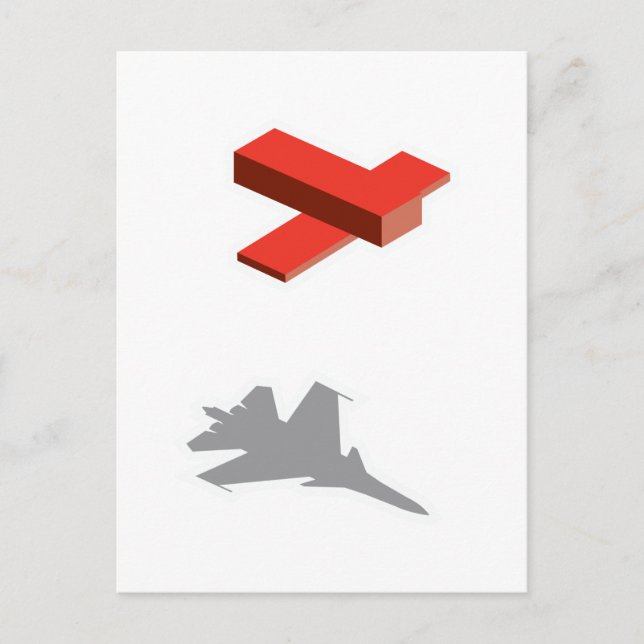 Blocks Airplane Postcard (Front)