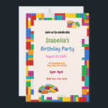 Blocks Birthday Party Invitation<br><div class="desc">Build an unforgettable birthday celebration with our Blocks Bash Birthday Party Invitation! Perfect for young Blocks enthusiasts and imaginative builders, this playful invite features a vibrant and colorful brick design. Personalize it to create a fun and engaging Blocks themed party that encourages creativity and constructive play. Available for digital download...</div>