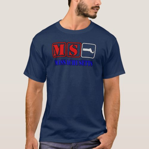 Blocks For Massachusetts State Abbreviation T_Shirt